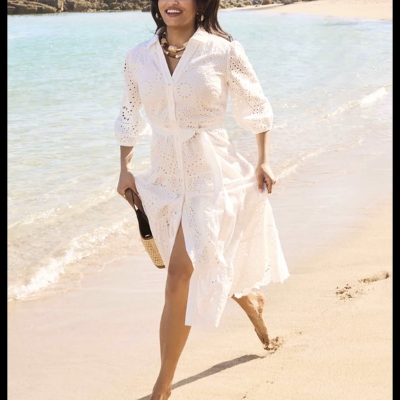 Laura Dresses & Skirts - LAURA
Chic White Eyelet Midi Dress